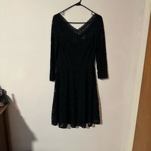 Goth Chic Black Lace Long Sleeve Dress Wednesday Addams Classsy
Witchy‎